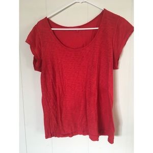 Loose fitting red top